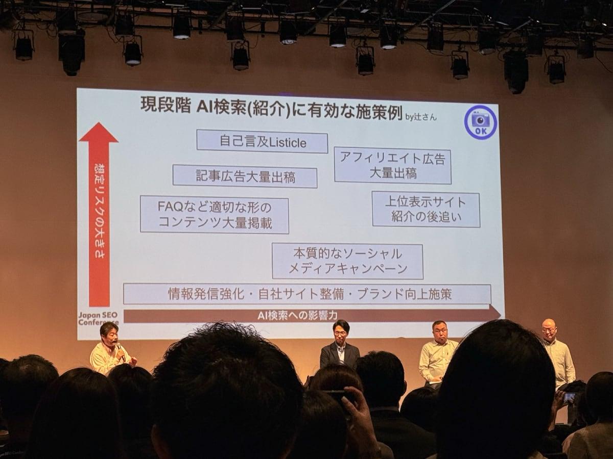 「現段階 AI検索(紹介)に有効な施策例」スライド